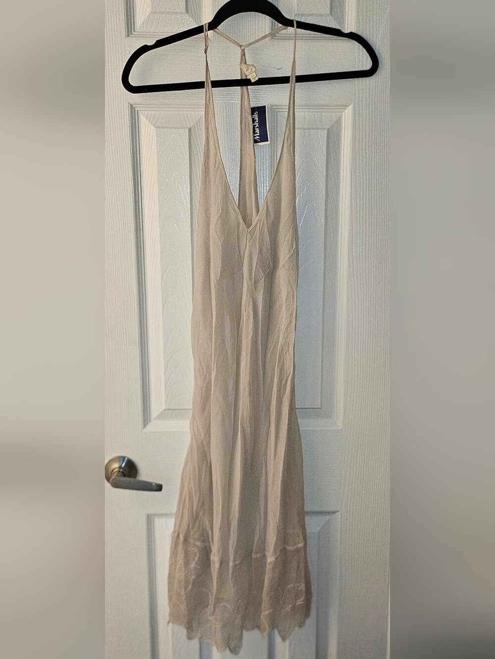 Marshalls Nude Beige Lace-Trim Slip Dress